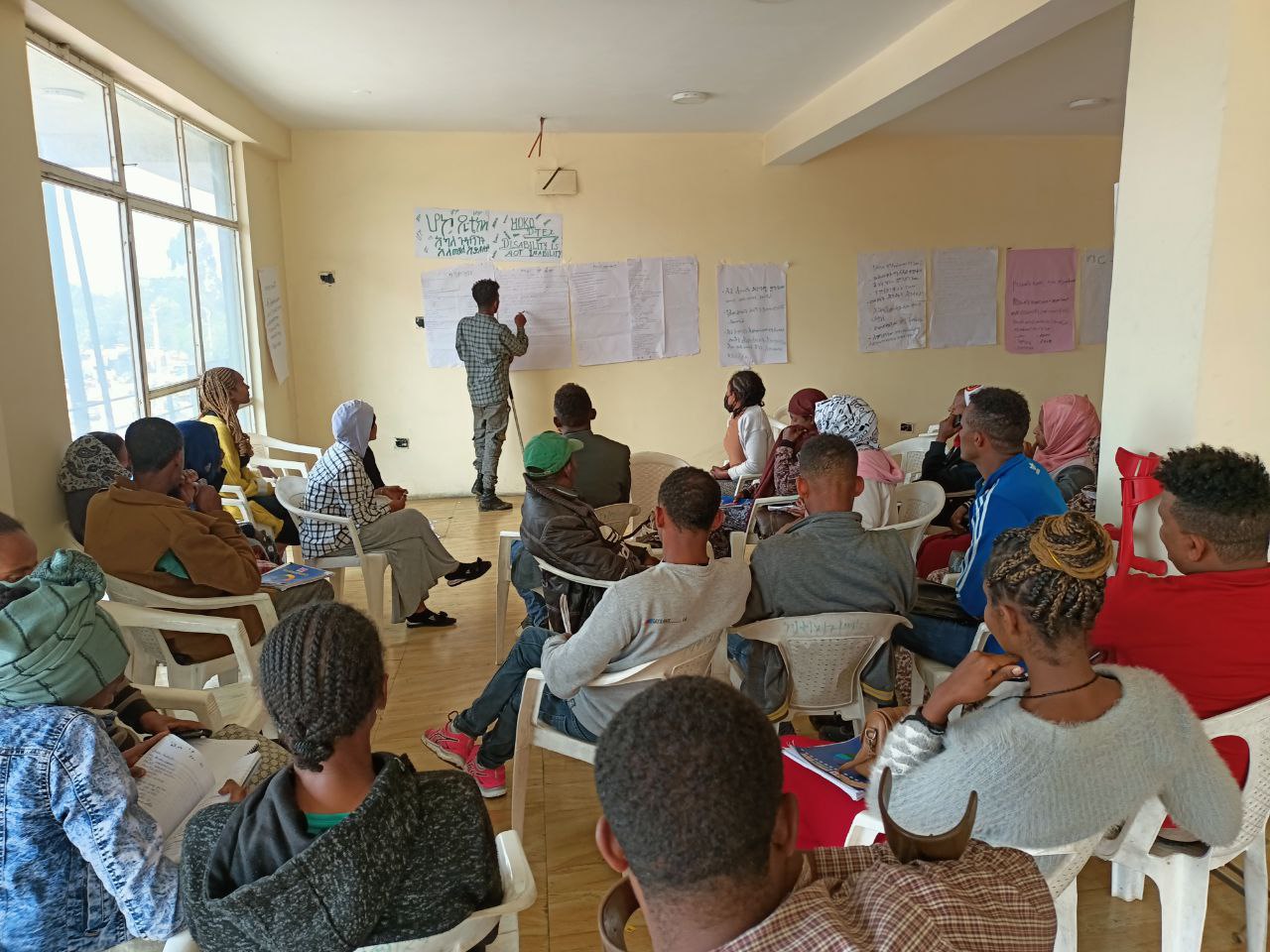 Training session in progress with PWD participants